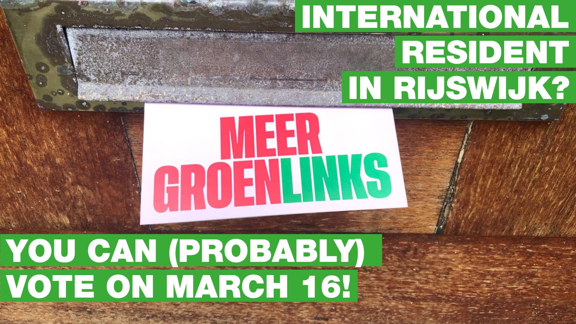 International voters header image: GroenLinks flyer