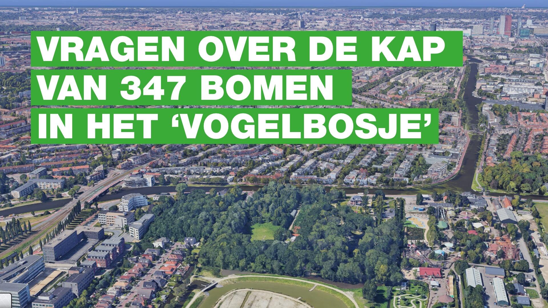 vragen over de kap van 347  bomen in het ‘Vogelbosje’