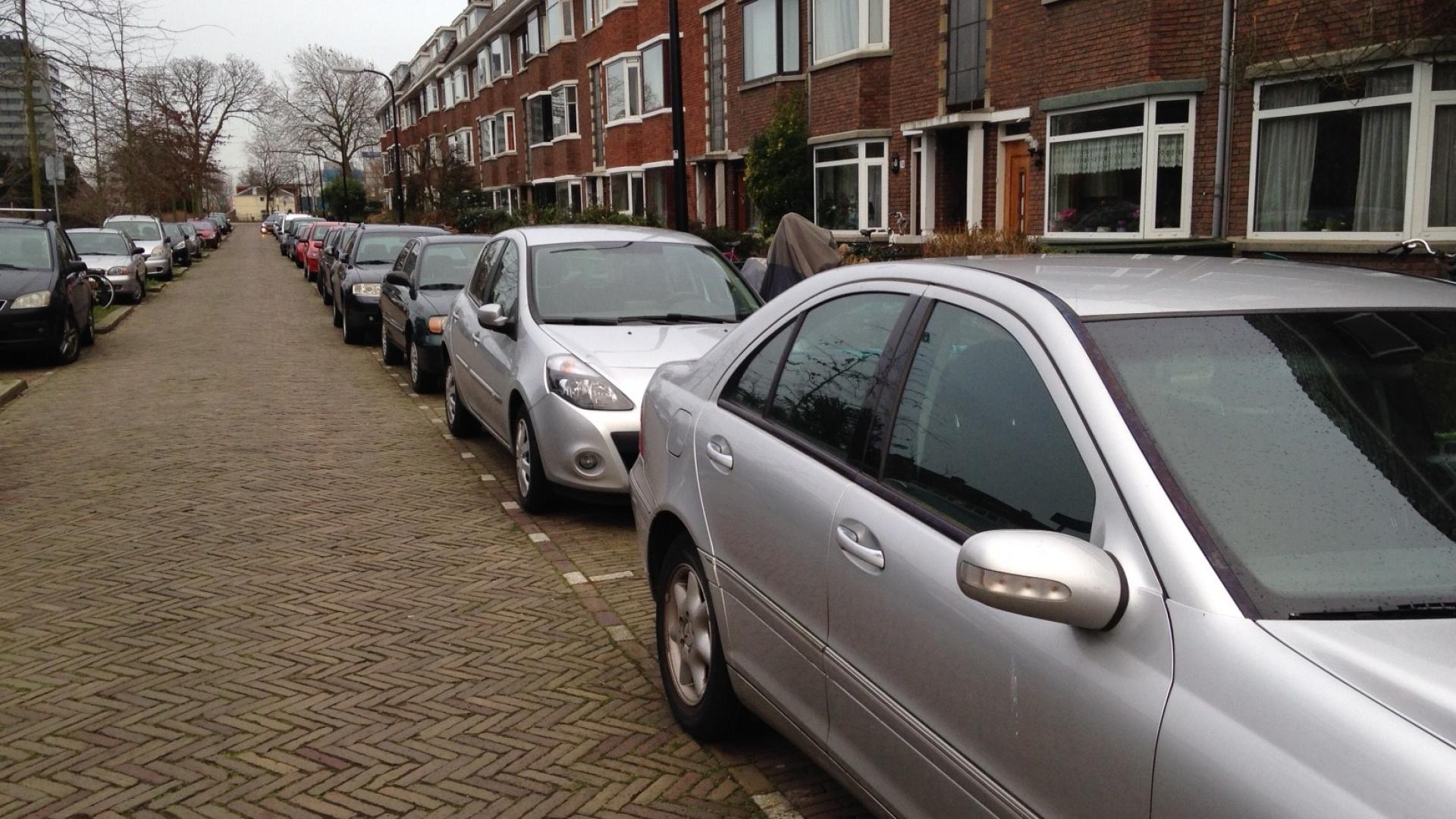 Auto's parkeren in de openbare ruimte